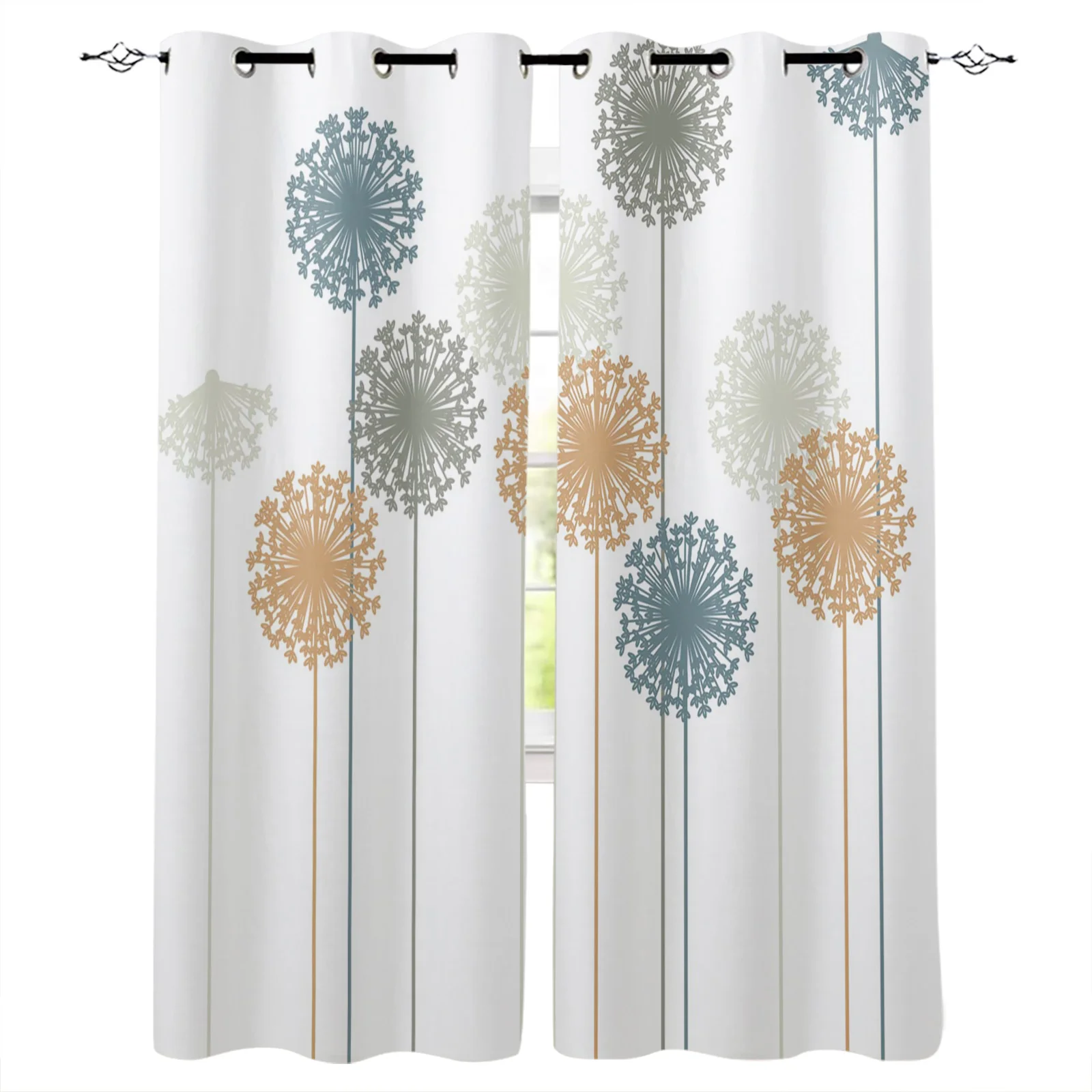 

Plant Dandelion Flowers Art Blackout Curtains Window Curtains for Bedroom Living Room Decor Window Treatments