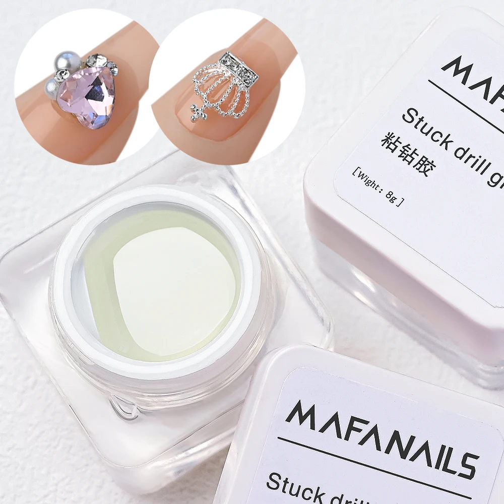 8g Super Adhesive Nail Rhinestone Glue For Sticky Drill Crystal Gems Jewelry Professional Fast-Dry Acrylic False Nail Tips Glue