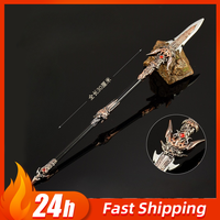 30cm Naraka: Bladepoint Spear Lance Zhenshanhe Game Peripherals All Metal Samurai Swords Weapon Model Toys Collection Gifts