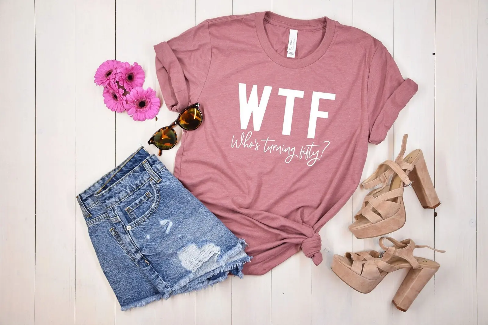 50Th Birthday T Shirt Woman Wtf Funny For Women Who'S Turning Fifty S