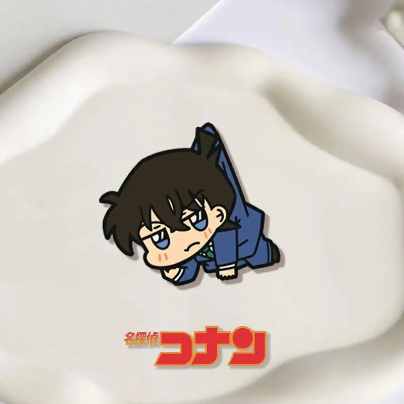 Detective Conan Animation Brooch Shinichi Xiaolan Kidd Kawaii Super Cute Student School Bag Cosplay Two-dimensional Pendant Set