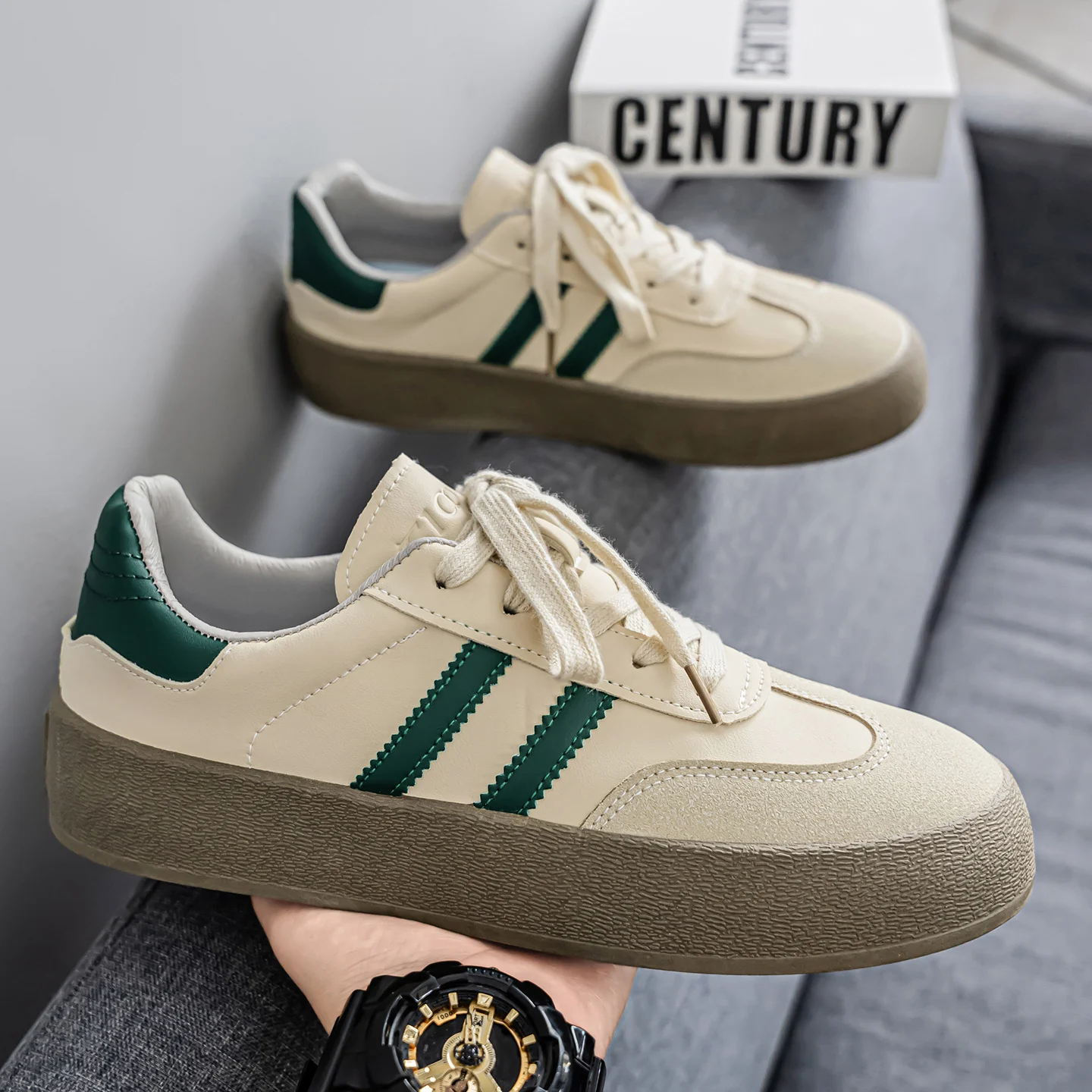 

Мужские туфли для досок, обувь De Xun — нишевый дизайн модных и ретро повседневных низких кроссовок, мужская повседневная спортивная обувь