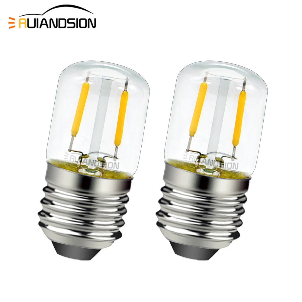 Ruiandsion 2PCS E27 LED Bulb 1W Warm White 2700K Decorative Energy Saving Low Power Lamp 220V for String Lights Night Light Home