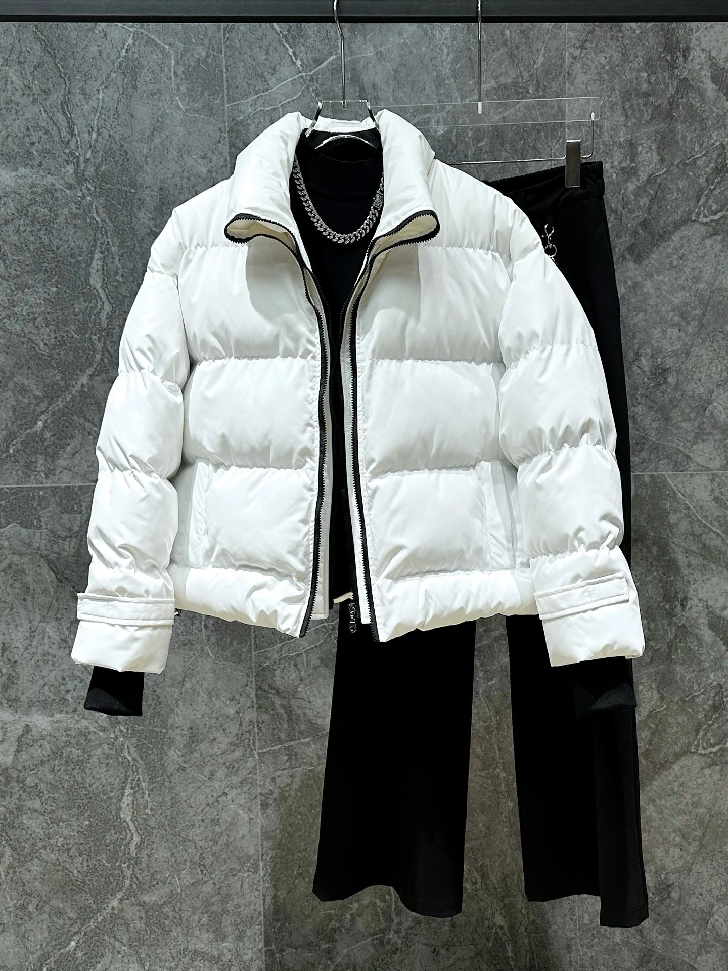 

Warm Loose Fit Cotton Jaet Stand Collar Long Sve Youth Faion Winter New Arrival Versatile Casual CleanFit Sle for Men