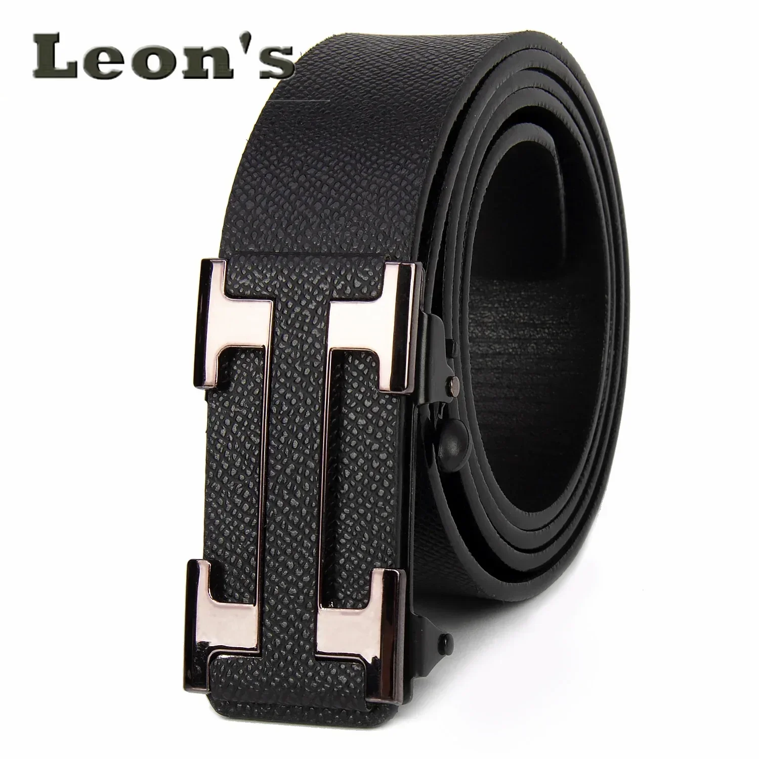 Men Business Belts Famous Brand Durable Leather Belt Dark Color Gift Light Luxury Style Fashion Accessory for Office Wear