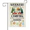 Weekend Forecast Camping with a Chance of Drinking Decorative Garden jjp