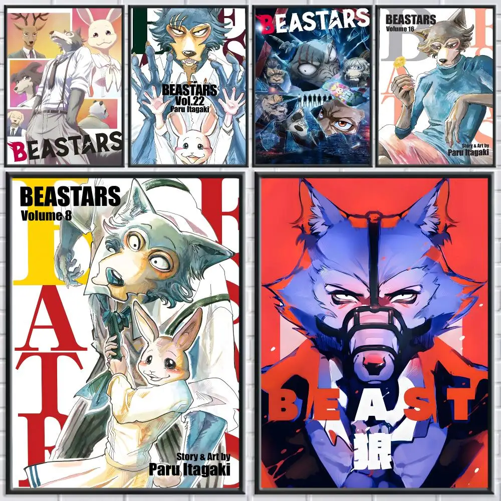 anime BEASTARS Poster Poster HD Self Adhesive Waterproof Art Print Wall Decor for Bedroom Living Room Home Gift
