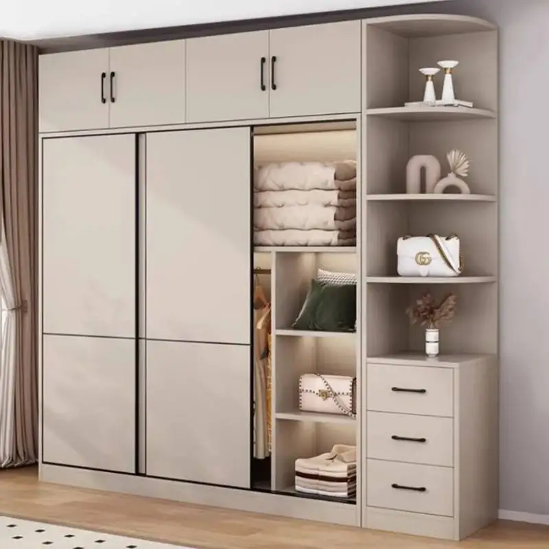 

Stackable Luxury Wardrobe Storage New Drawers Multifunction Wooden Wardrobe Organizer Portable Ropero Armables Bedroom Furniture