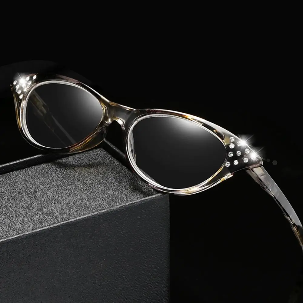 Vision Care Cat Eye Frame Floral Rhinestones Presbyopia Glasses Women Reading Glasses Hyperopia Eyewear Computer Eyeglasses