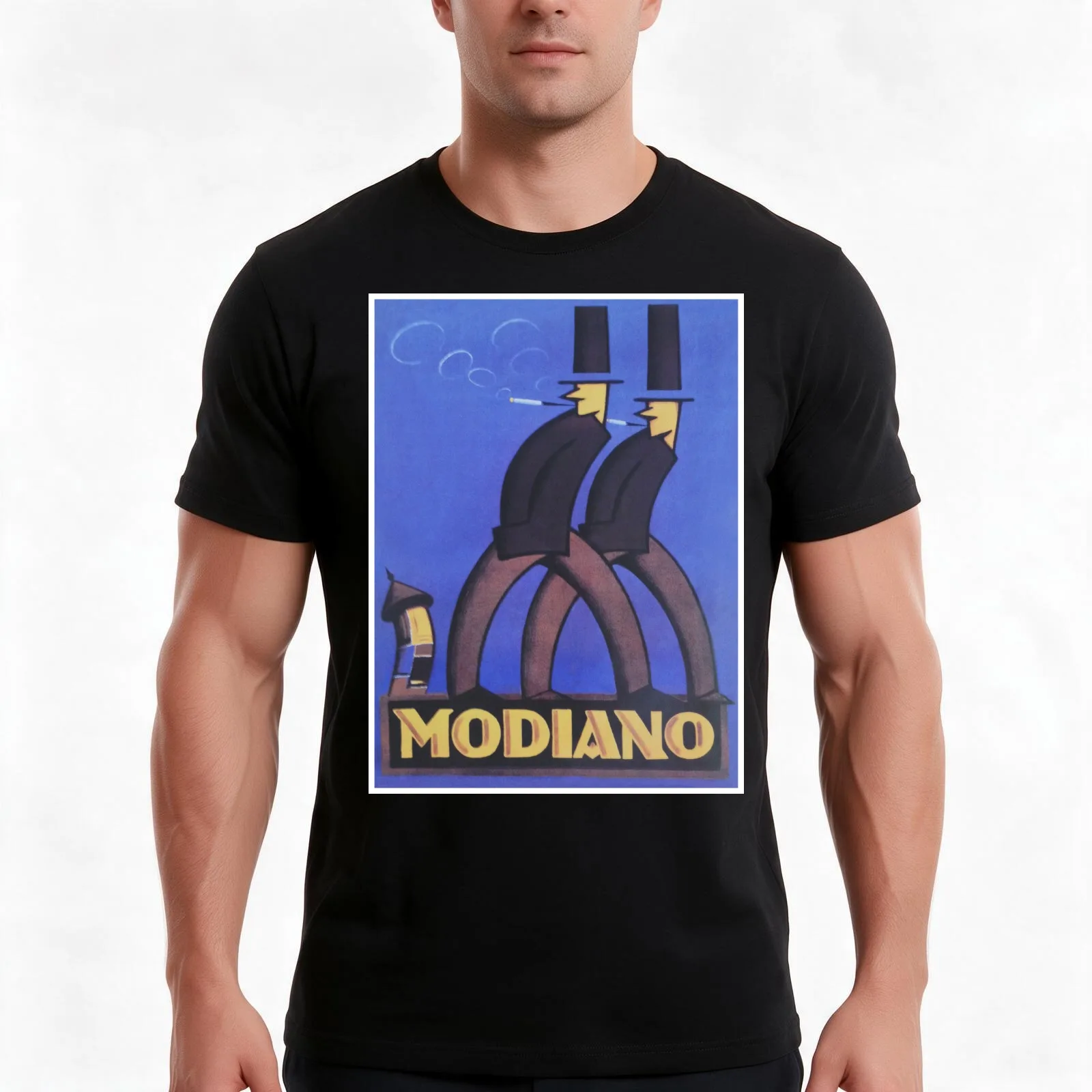 Modiano Italian Cigarette Papers Vintage Poster T-Shirt Summer Casual Cotton Tee Oversized Streetwear Tops Unisex Men Women