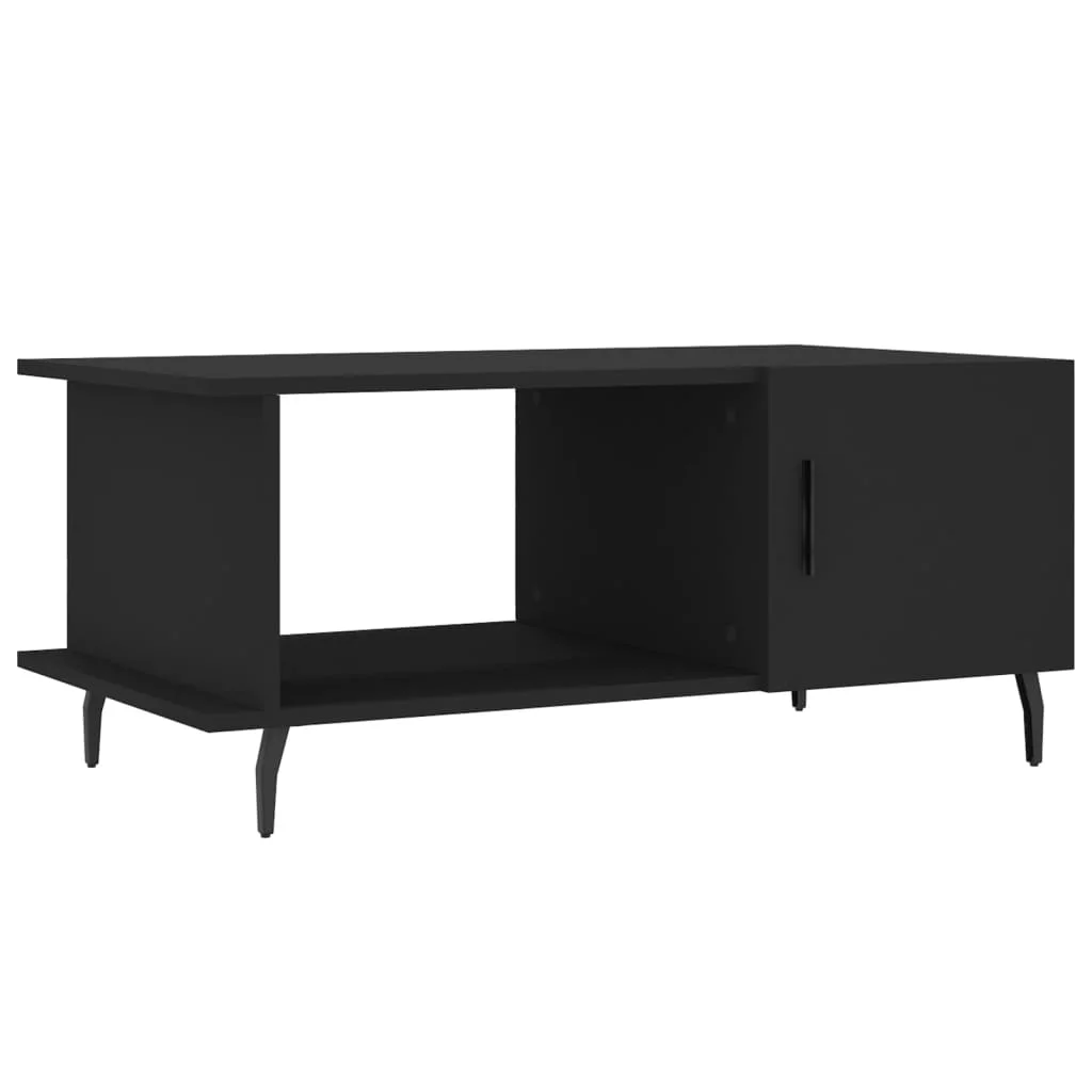 Coffee table black plywood 90x50x40cm