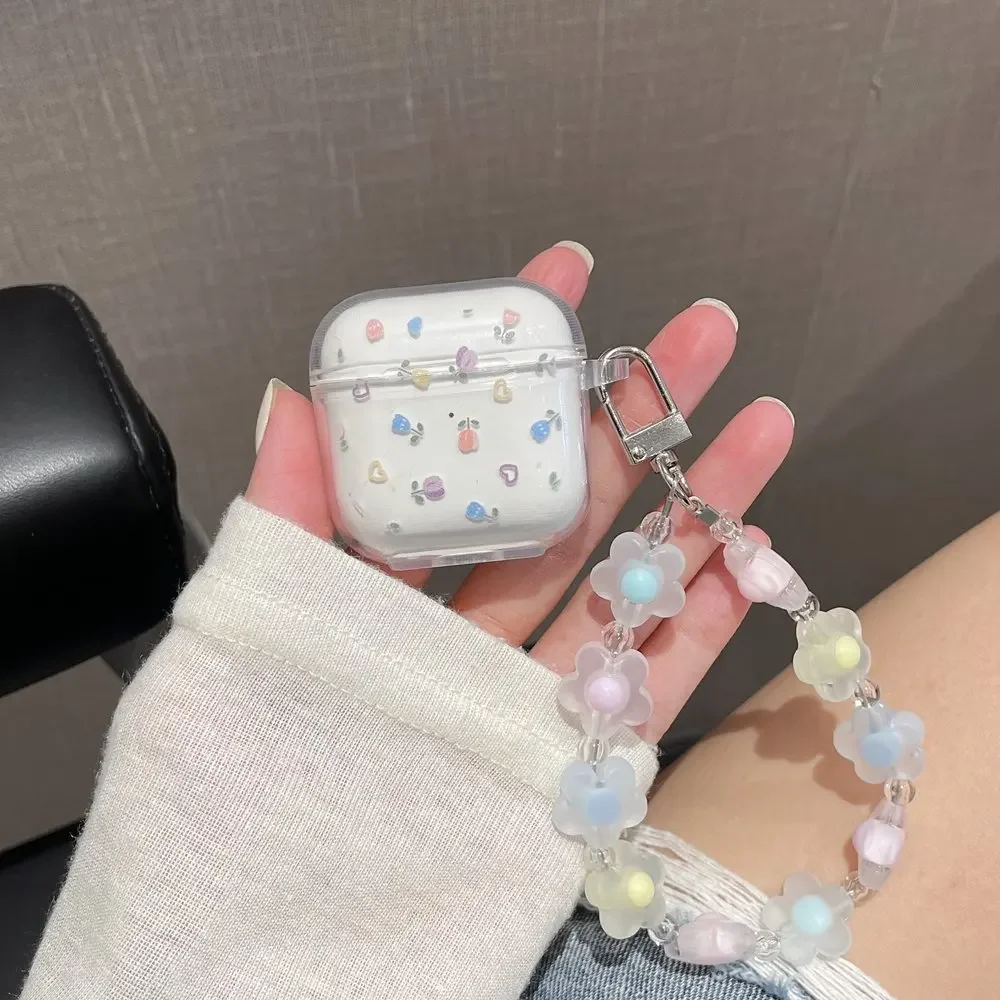 air pod Pro 4 حافظة كرتونية بنمط شفاف موضة Keychian سماعات أذن من السيليكون غطاء صغير pro4 tws غطاء فوندا اير برو 4