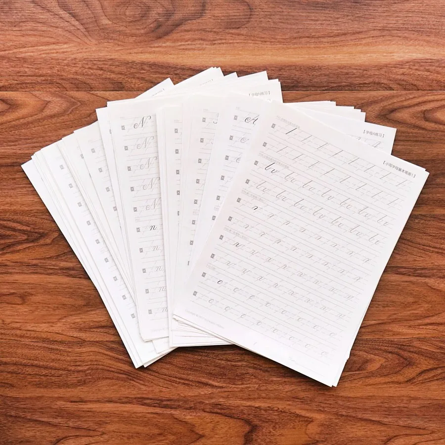 دليل عمل للتدريب على الخط JY للحروف المستديرة ، اللوح النحاسي الإنجليزي #3