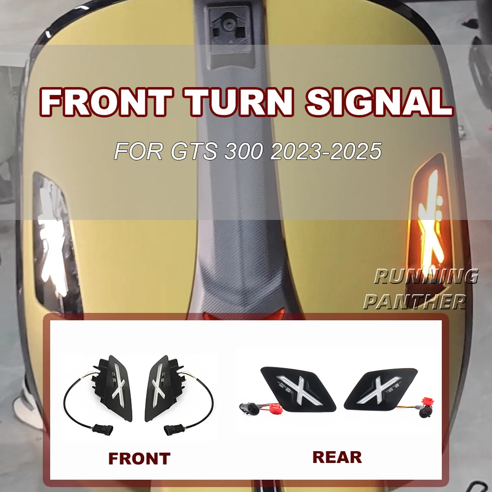 

Motorcycle Turn Signal Lamp Light Front Rear Indicator Flasher Blinker Lights For Vespa GTS 300 GTS300 gts300 2023-2025