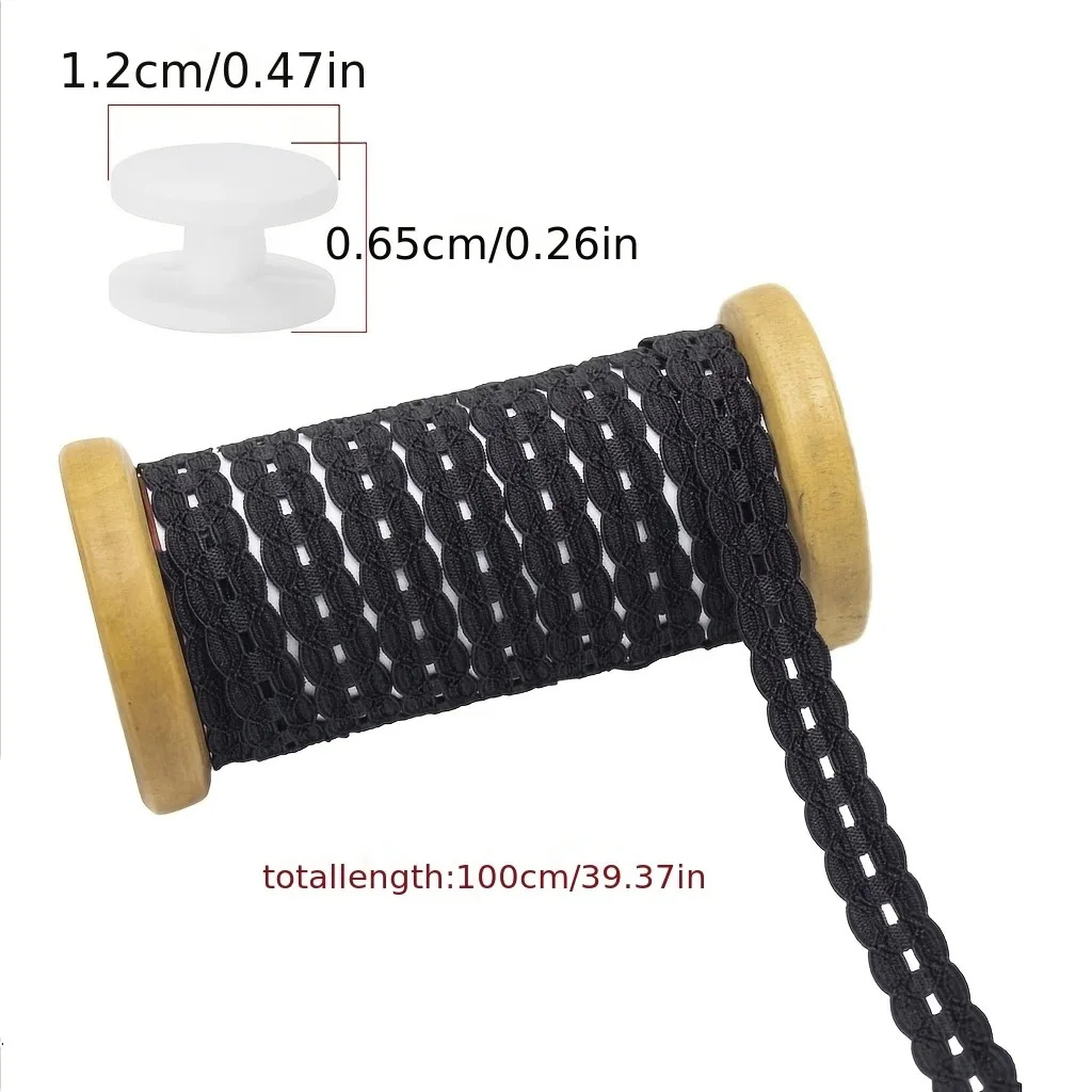 4PCS/Set (1 Strap+3 Buttons) Exquisite Lace Trimmed Hem Waistband Suitable for T-Shirts, Dresses, Shirts Shorten Clothing Length image 6
