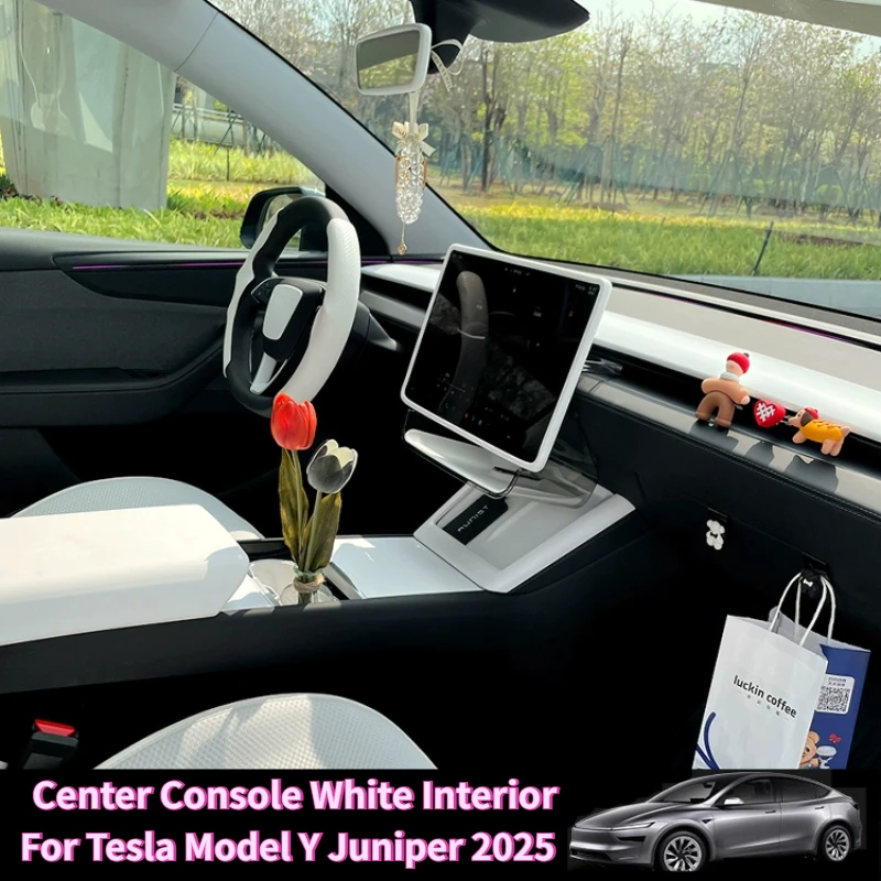 

Center Control Armrest Storage Box for Tesla Model Y Juniper 2025 Organizer Water Cup Sunglasses Phone Holder Tray Accessories