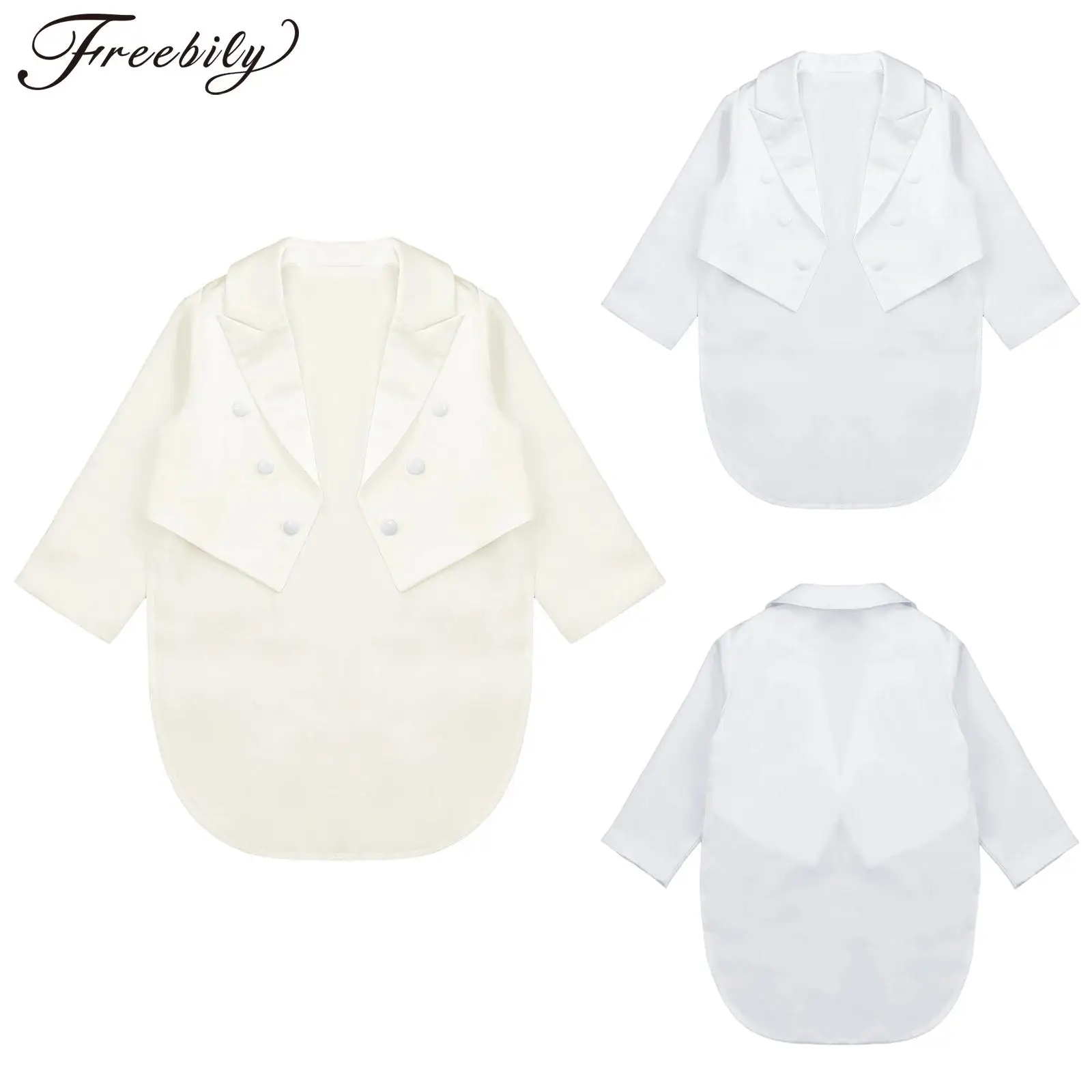 

Toddler Baby Boys Christening Jacket Tuxedo Long Sleeve Solid Coat Formal Wedding Party Banquet Baptism Outfit Kids Clothing