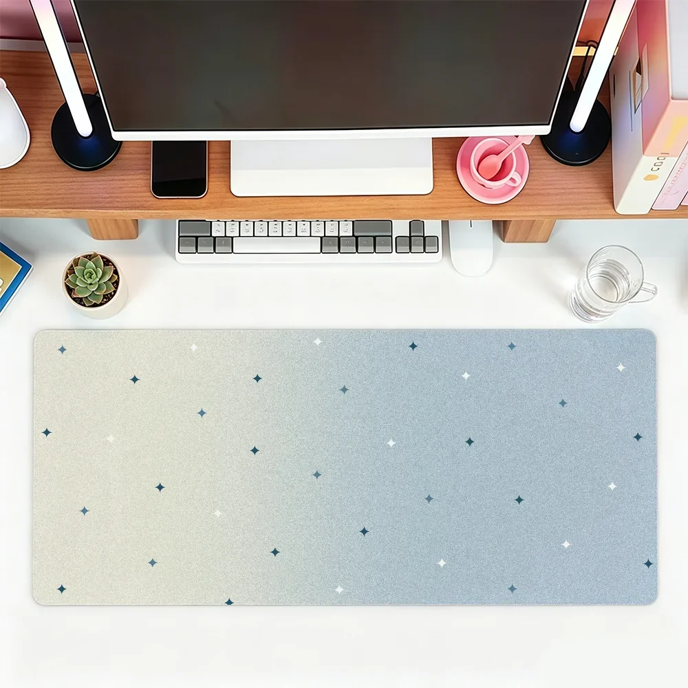 Matte Finish Gradient Stars Mouse Pad For Office Gaming And Keyboards Non Slip Large Waterproof