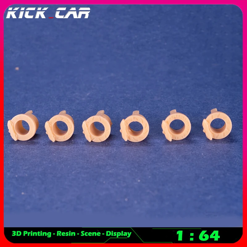 Kickcar 1/64 Brake Pads 4 PCS Model Car Diorama Uncolored Resin Garage Scene Repair Tools Decoration Simulation Scene Toy