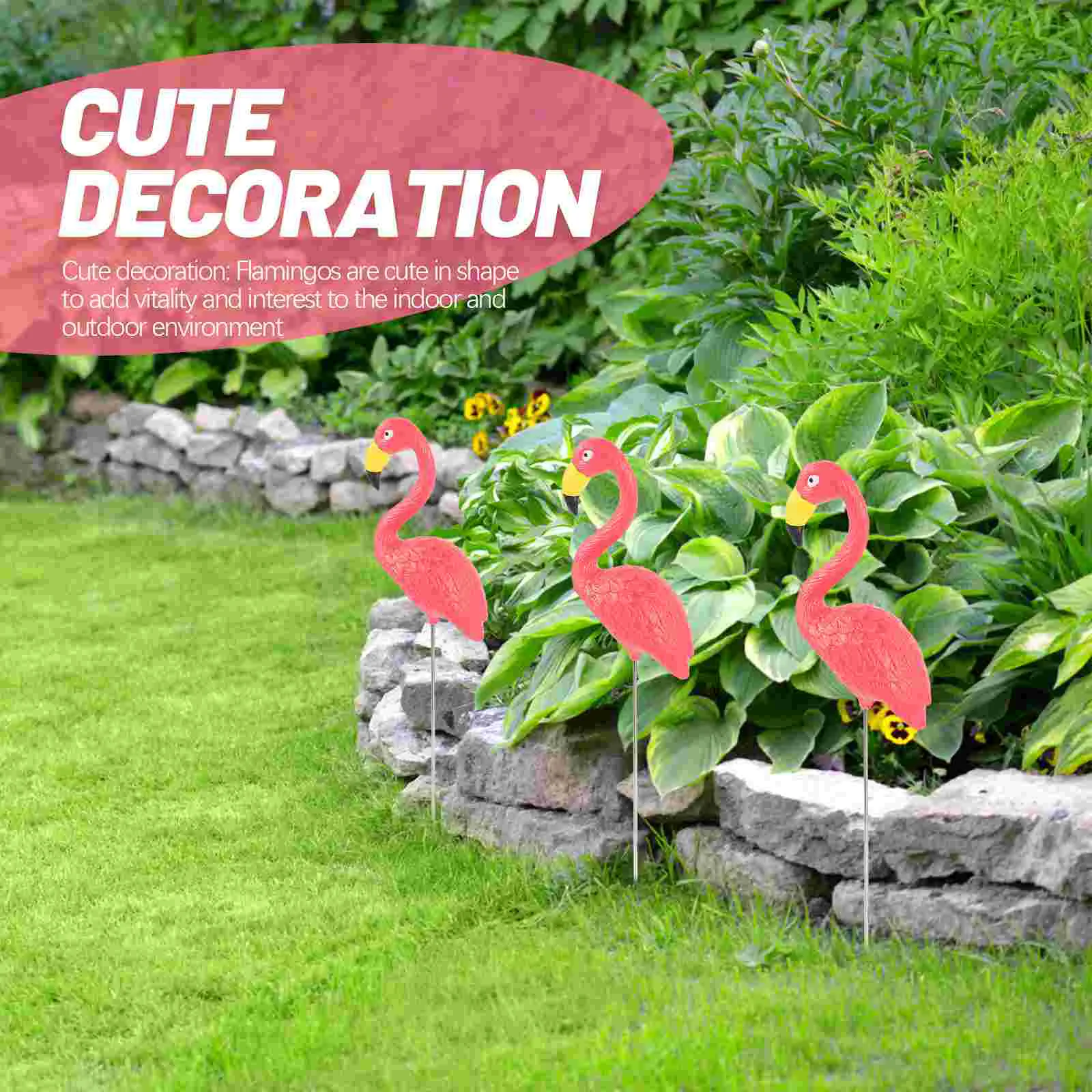 Simulated Flamingo Resin Ornament Flamingos for Yard Gardening Ornaments Indoor House Decorss House Indoor House Decorsss