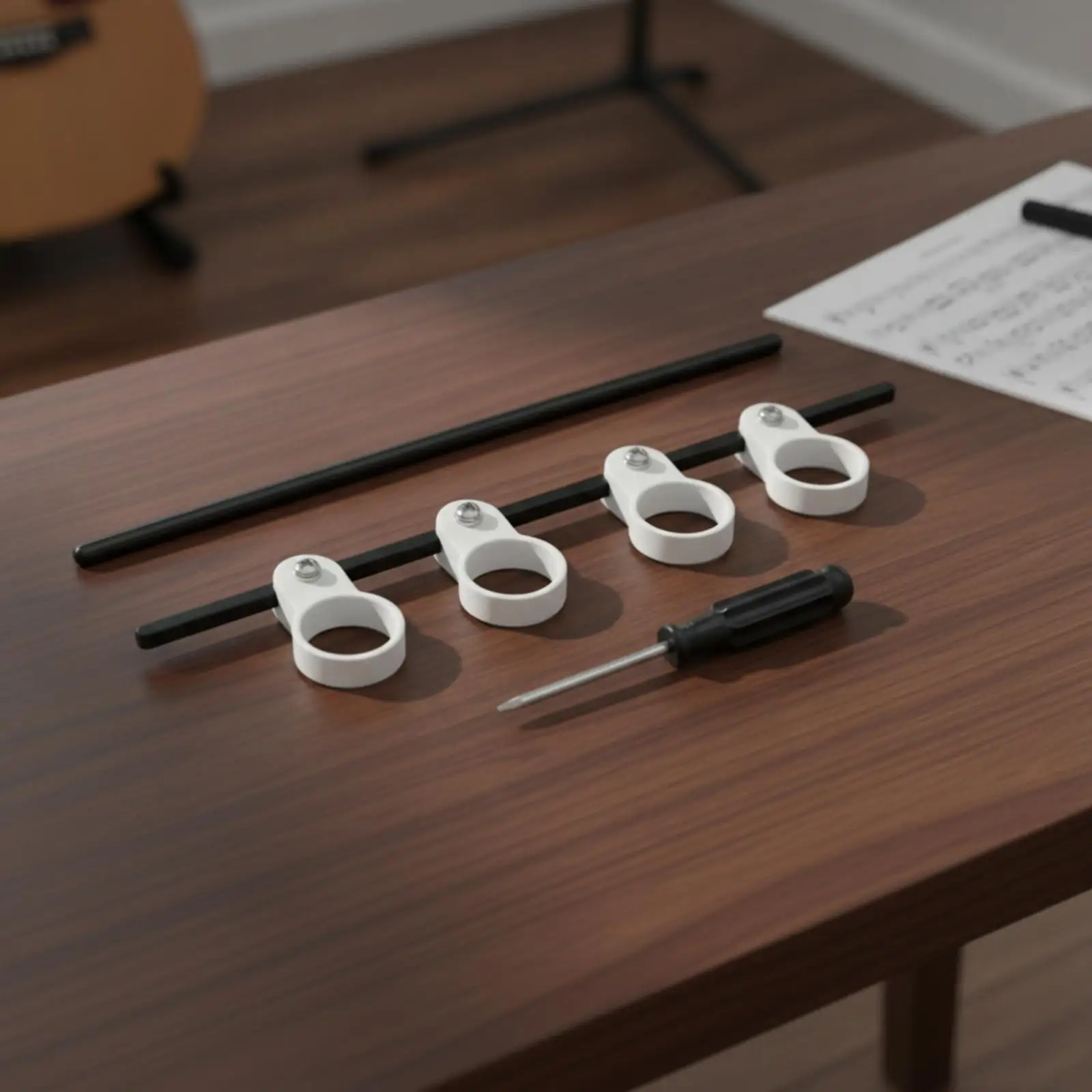 Hand Strengthening Finger Device for Guitar Players with Four Loop Design for Daily Finger Control Routine