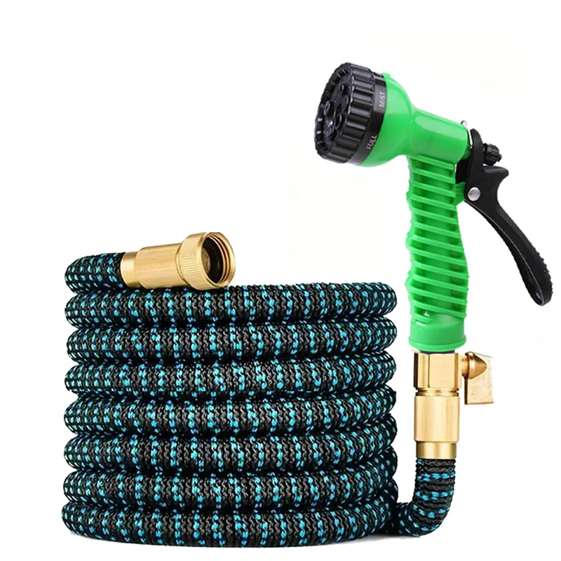 Gartenschlauch-Wasserpistole, erweiterbares Hochdruck-Gartenschlauch-Set, multifunktionale Sprühdüse aus Metall für Autowäsche, Pflanzenpflege