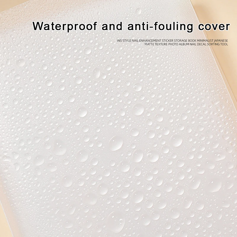 ネイルアート用透明ステッカーアルバム,20ページ,収納パック,ディスプレイホルダー,防塵,マット