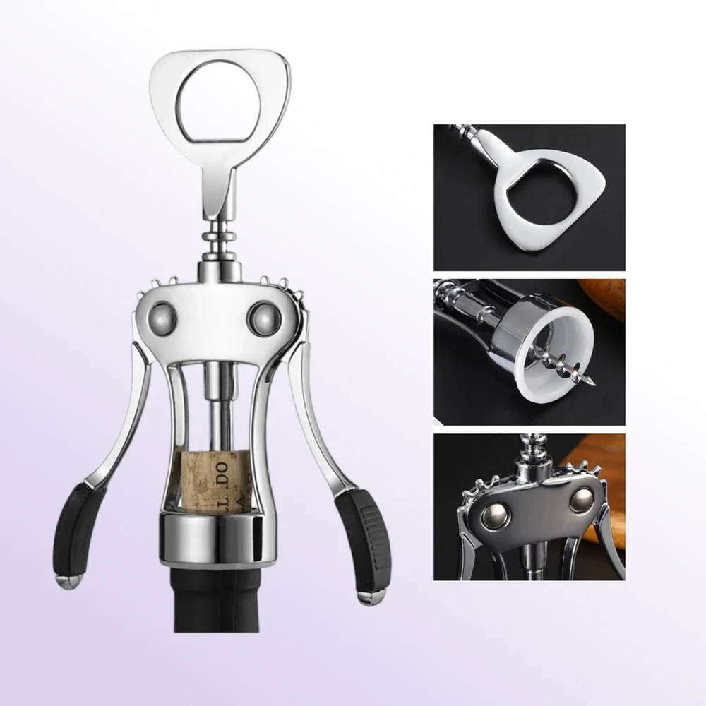 

High Quality Red Wine Opener Metal Beer Bottle Opener Multifunctional Corkscrew Kitchen Supplies