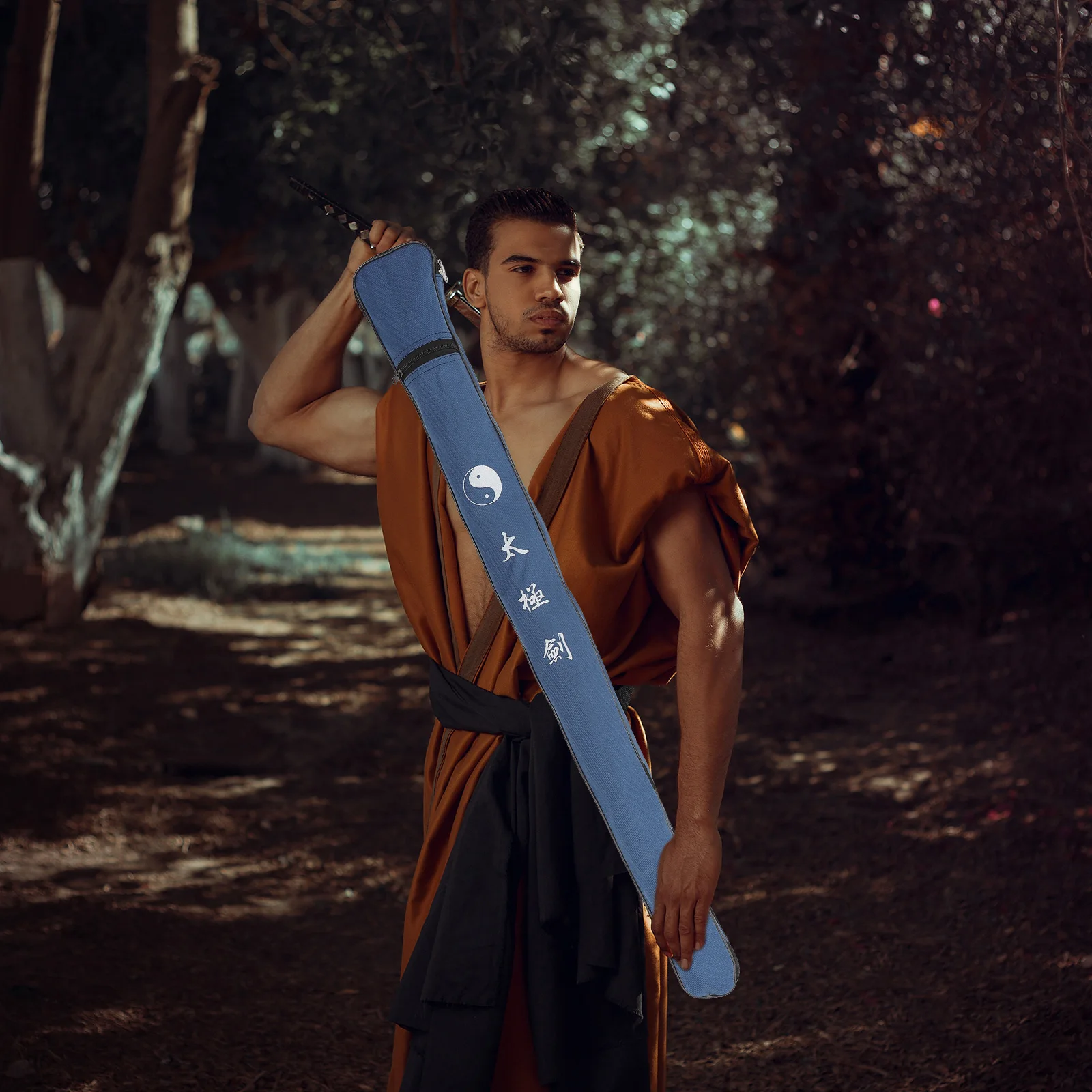 Утолщенная холщовая сумка для меча для практики Тайчи, портативный легкий чехол для хранения с регулируемым ремешком, боевые искусства