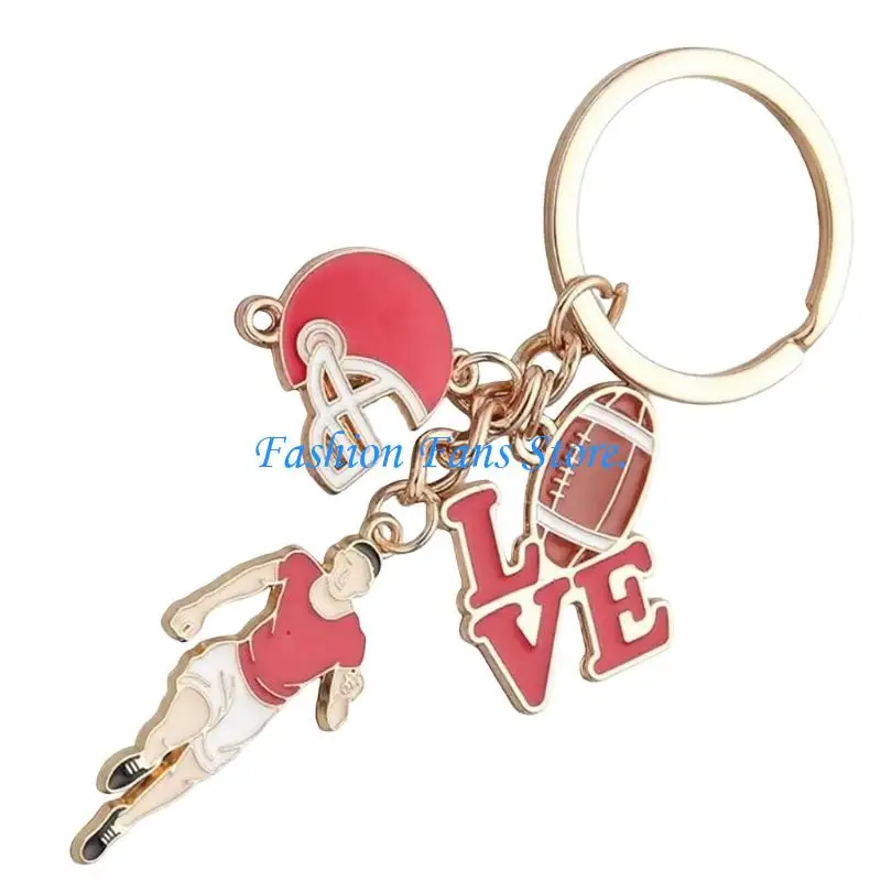Metal Football Keychain Pendant Keyring Great For Fans And Enthusiasts
