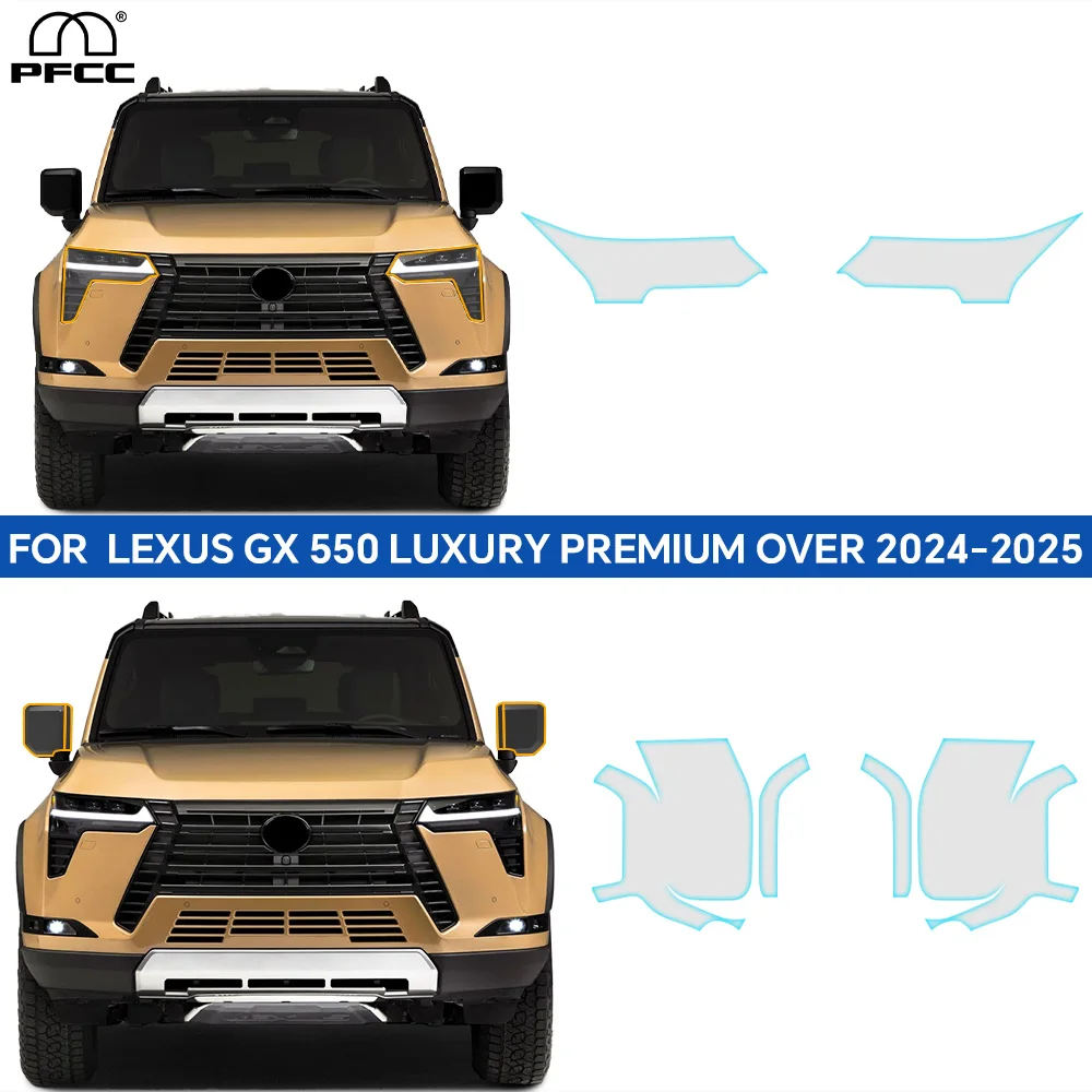 

TPU Headlight Film For Lexus GX 550 Luxury Premium Over 2025 PreCut Clear PPF Scratch Transparent Wrap Car Paint Protection Film