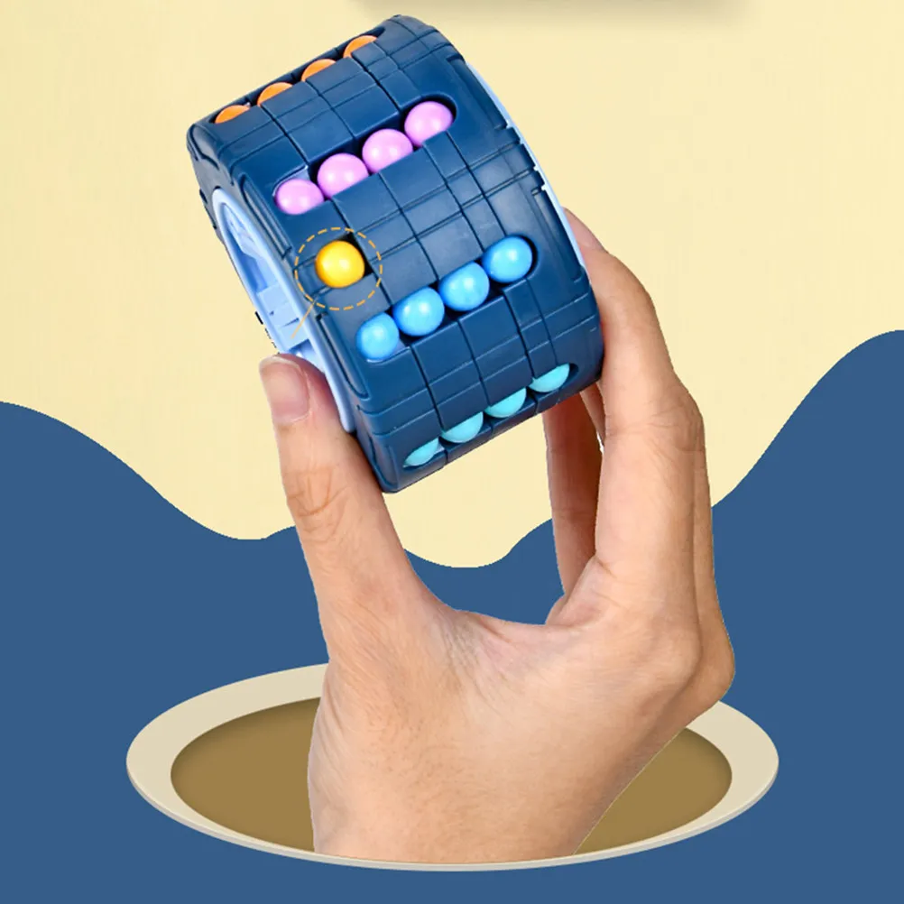 

2Pcs Fingertip Cube Bean Decompression Stress Relief Kids Educational Intelligence Plaything Rolling Beads Creative Gyro Puzzle
