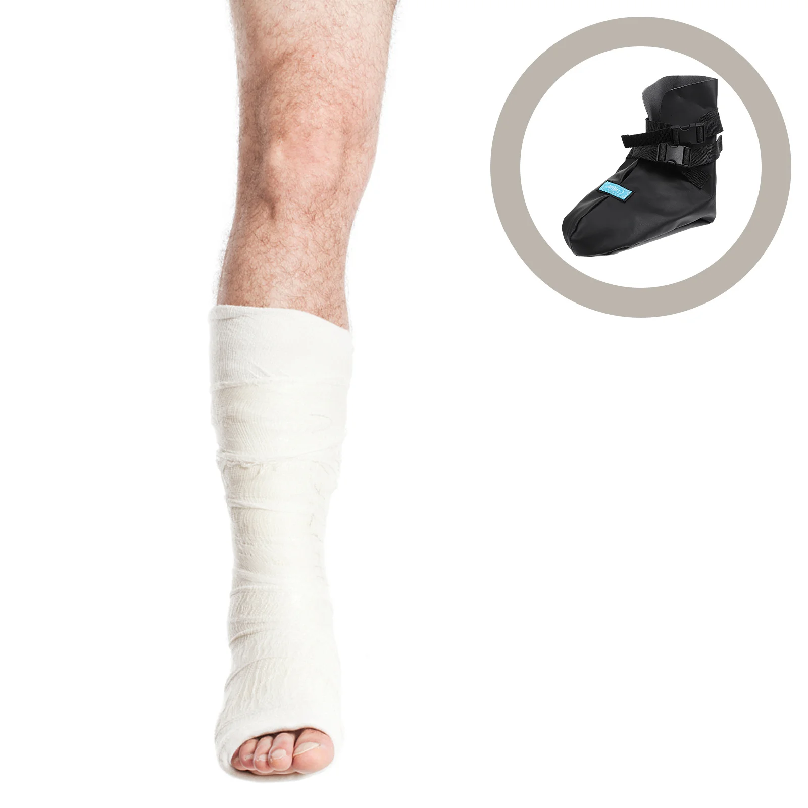 

Теплые бахилы с гипсовым покрытием, водонепроницаемая защита для ног, медицинская прогулочная обувь, хирургические ботинки, литые носки, восстановление послеоперационного периода, нескользящие