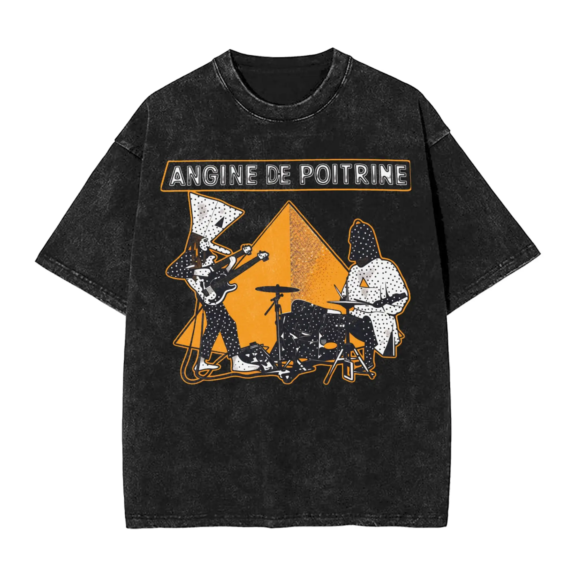 Angine De Poitrine Music T Shirts Men 100% Cotton Novelty T-Shirt Crew Neck  Tees Short Sleeve Clothes Gift