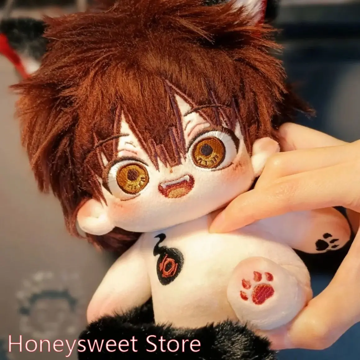 20cm Cute Yugi Tsukasa Attribute Dolls Plush Stuffed Doll Body Cosplay Cartoon Anime Boy Dress Up Cotton Toys Birthday Gift