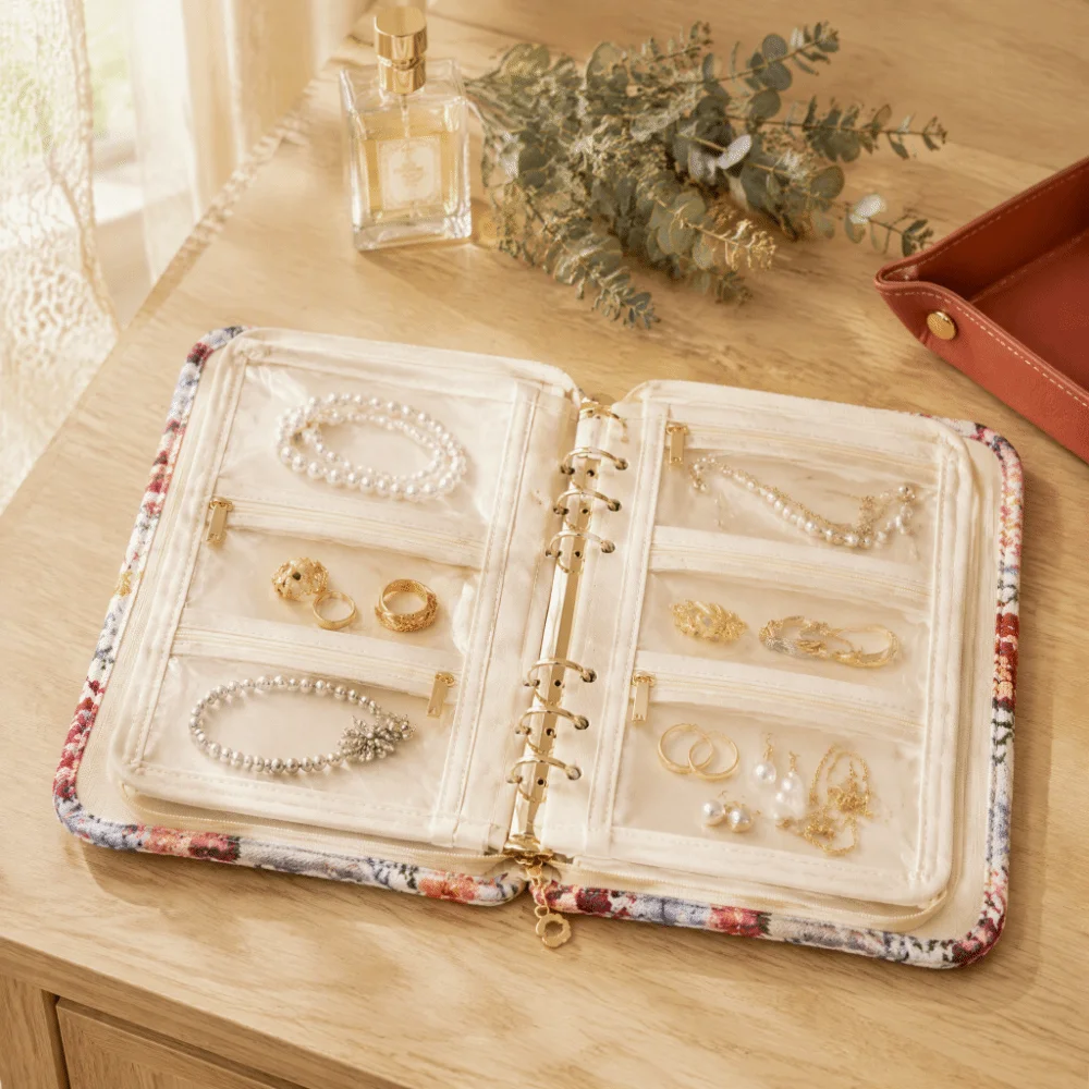 Multi-Functional Portable Jewelry Storage Bag 5pcs Detachable Pouches Anti-Scratch Jewelry Anti-Oxidation Bag Transparent