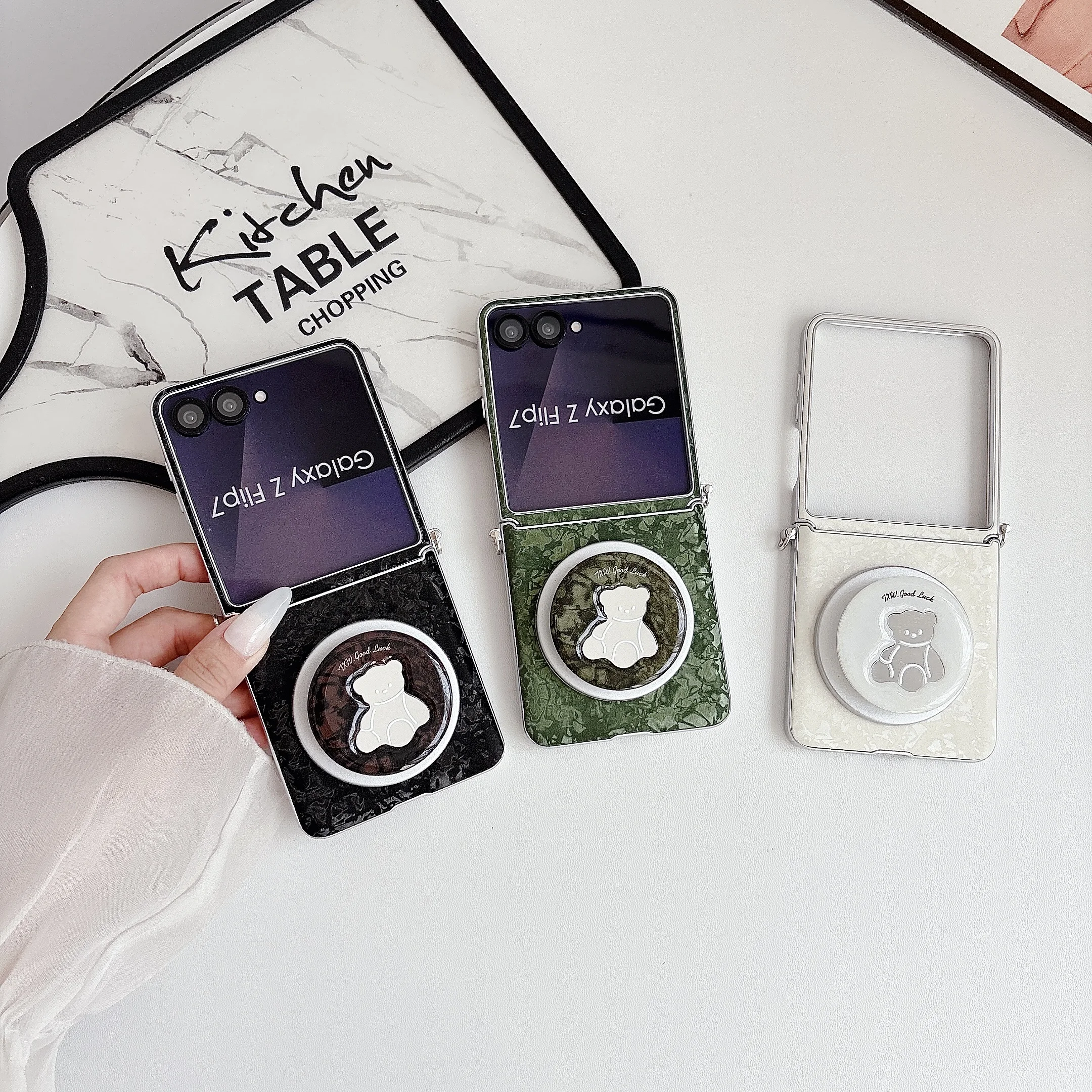 Magnetic Stand Dopamine Classical for Hinge Protection Phone Case for Samsung Galaxy Z Flip 7 FE 6 5 5G Cover