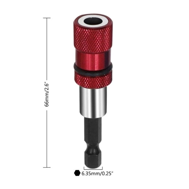 M6CF 4Pcs Bit Holder Magnetic 1/4" Shank Drill Bit Extension for Screwdriver Bits Socket Driver Adapter