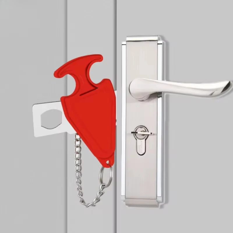 Portable Door Lock Double Hole Security Door Locker Safety Latch Metal Lock Home Room Hotel Anti Theft Security Lock