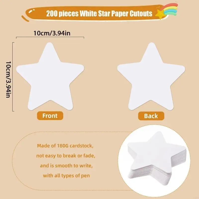 100pcs star paper lectouts for Craft Classroom Birthday Wedding Decoration 24BB