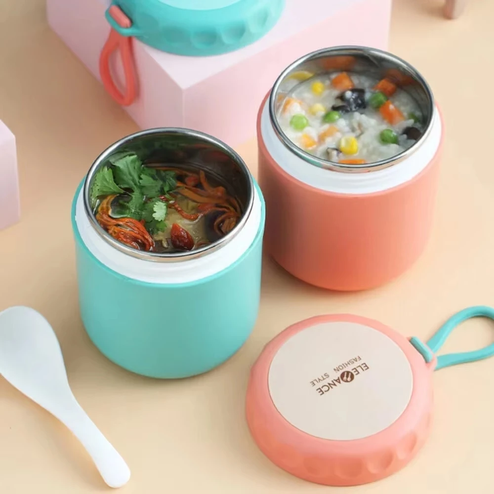 Insulated Lunch Boxes Food Jar Insulated Soup Bowls Stainless Steel Vacuum Flask Office Seal,Suitable For Business Trips, Travel