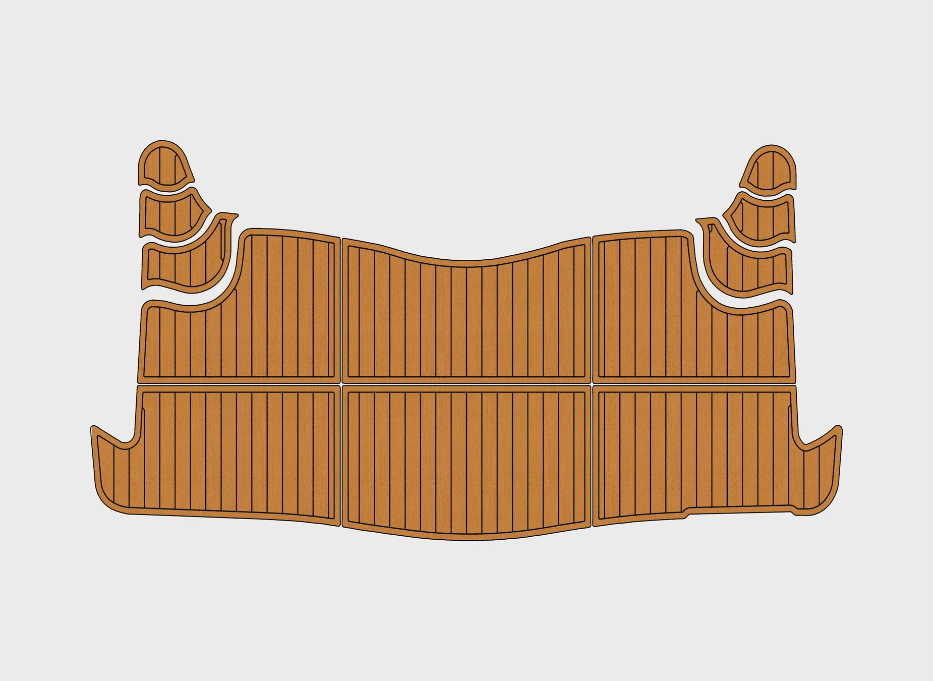 عدم الانزلاق إيفا فو خشب الساج البحرية حصيرة ذاتية اللصق 6 مللي متر يخت قمرة القيادة وسادة ل 1998-1999 ماكسوم 4100 SCR قارب التزيين سهلة التركيب #1