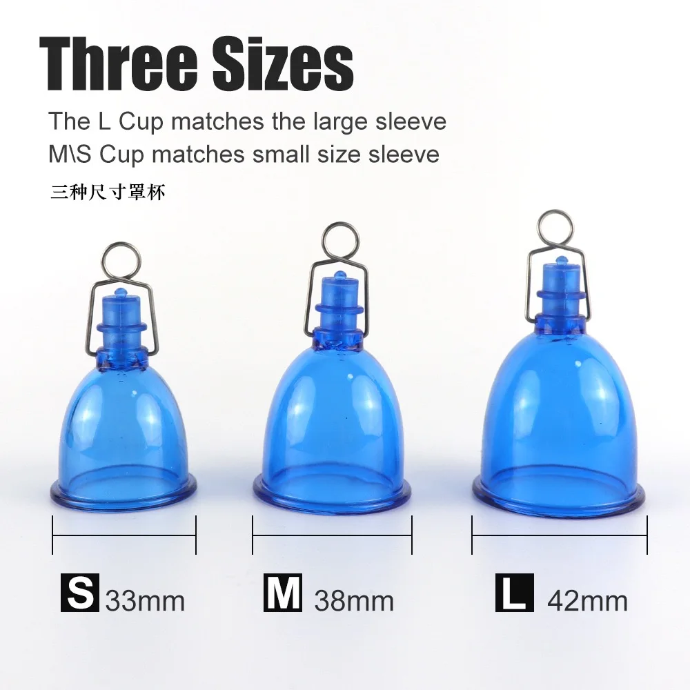 Penis Stretcher Men's Blue vacuum hood cupping machine rubber sleeve foaming machine locking device leather bowl silicone case