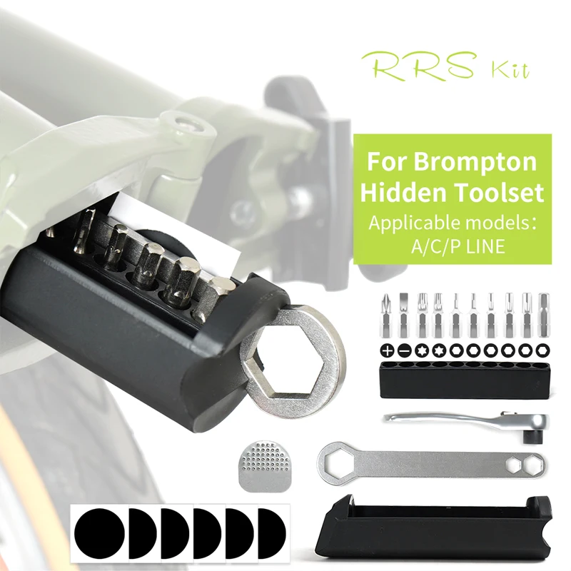 Rrskit Hidden Tool Box lock key storage for Brompton folding frame built-in tool box