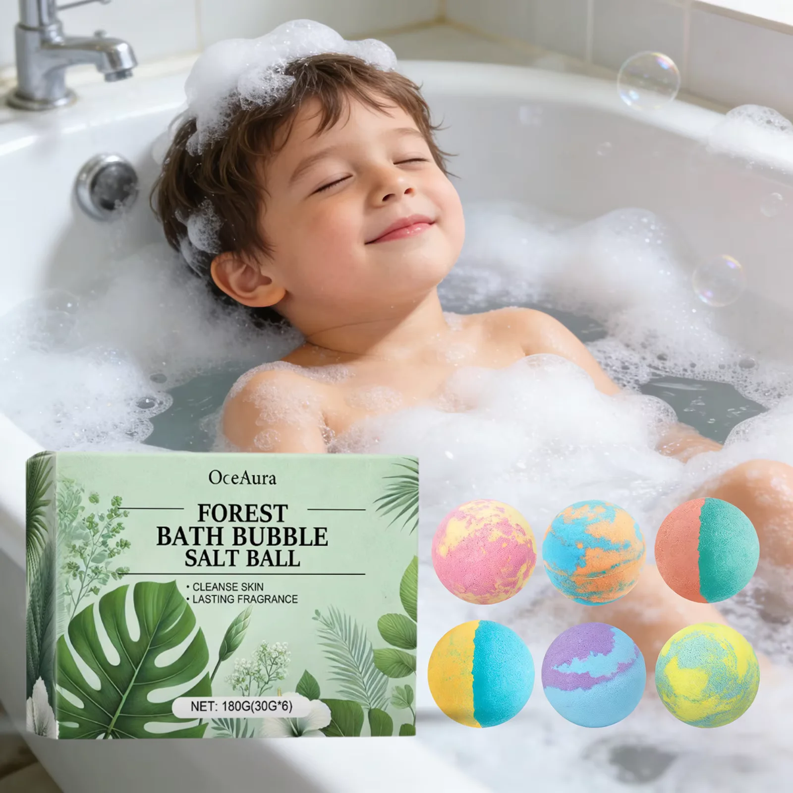 

Aromatic Bath Bombs Plant Floral Scent Shower Balls Moisturizing Cleansing Colorful Body Spa Bath