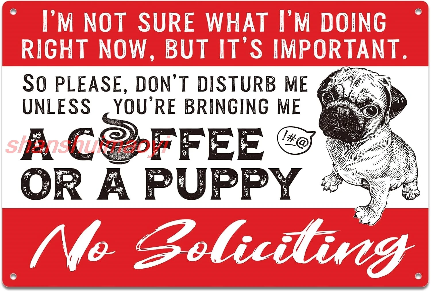 PETCEE Funny No Soliciting Signs No Trespassing Metal Sign No Soliciting Yard Sign Cute House Office Decor Private Property sign
