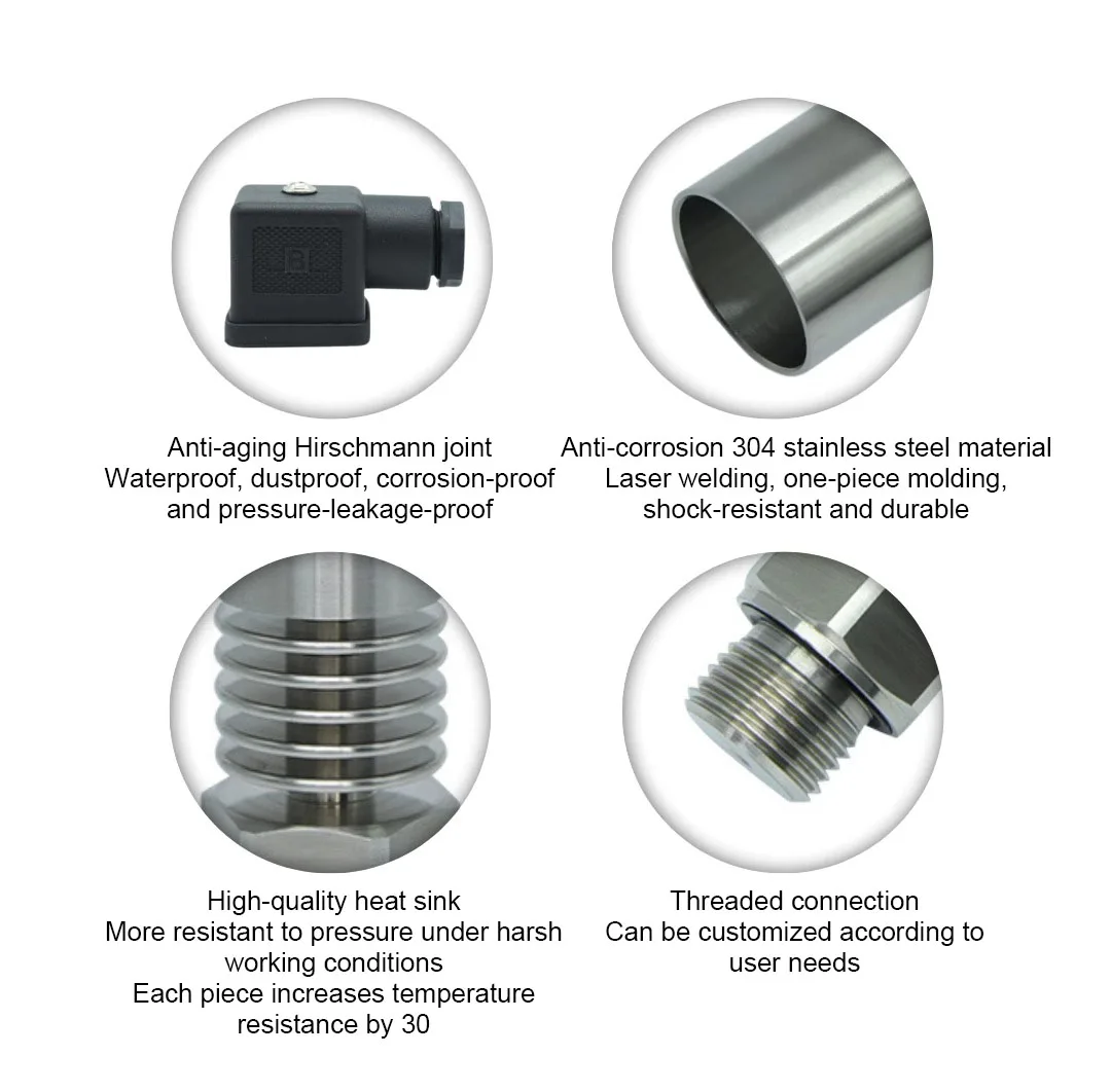 300℃ High Temperature Pressure Sensor 0-10V Thermal Power Unit Boiler Steam Pressure Transmitter