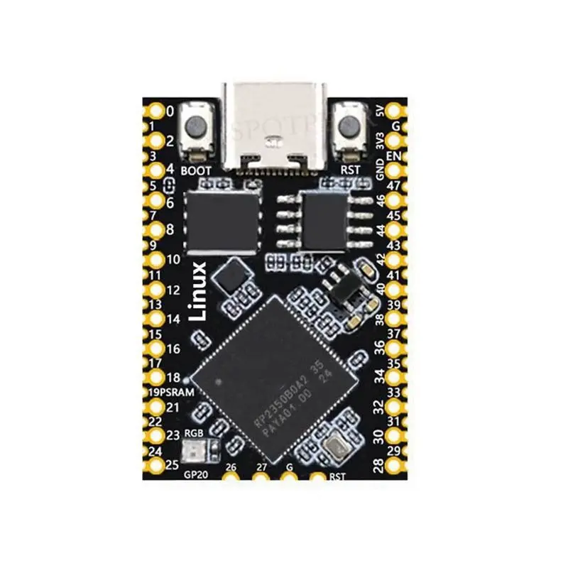 

B24B For Linux Mini Development Board With PSRAM-8MB For Raspberry Pi Pico 2 RP2350B Full 48 Gpios Output For Linux