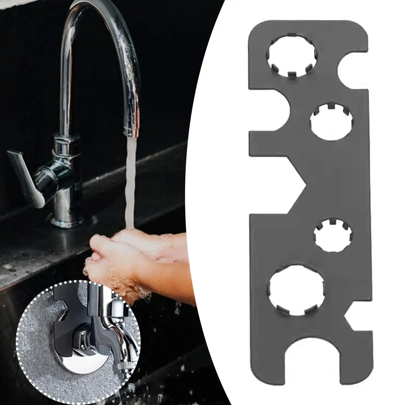 

Basin Wrench Multi-function Compact Size Accessories 9-in-1 Design Tap Equipment for Bathroom Toilet Household Kitchen Shower