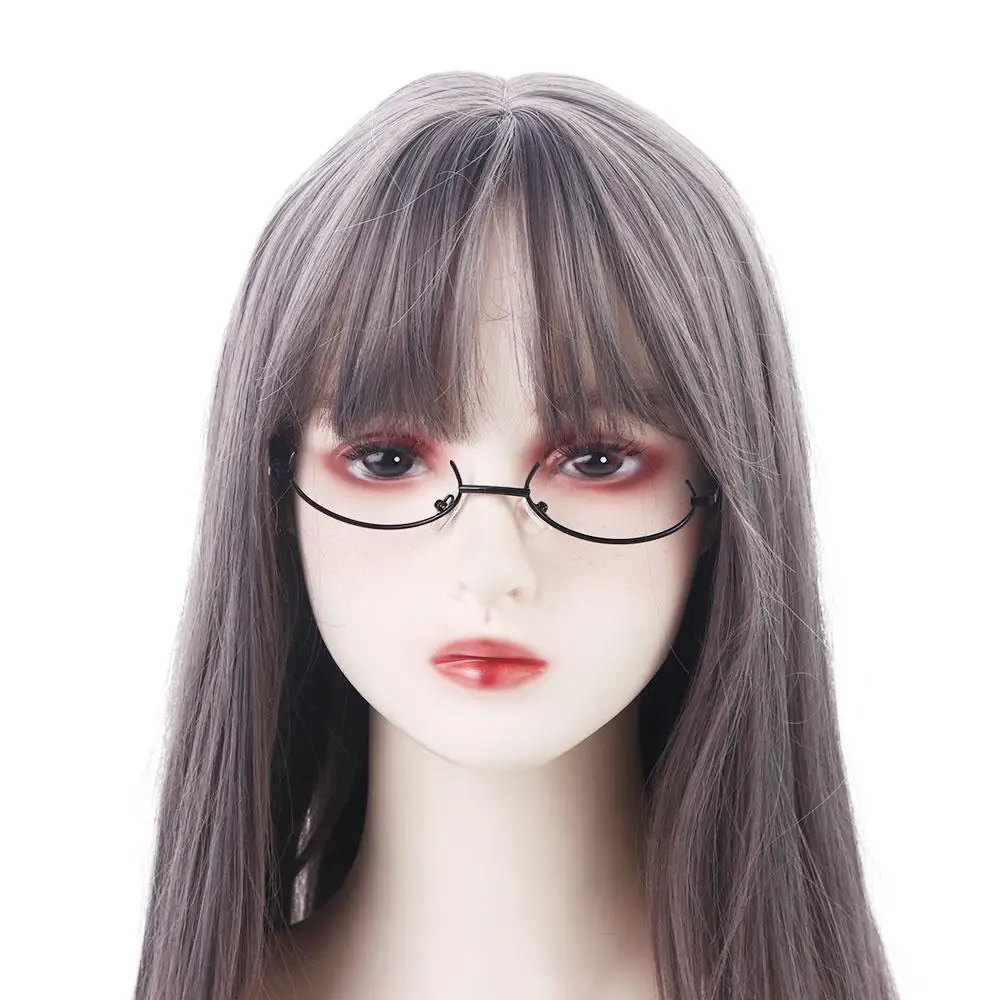 男性女性眼鏡レンズなしハーフフレーム眼鏡フレームオーバル眼鏡フレーム眼鏡フレーム写真撮影装飾